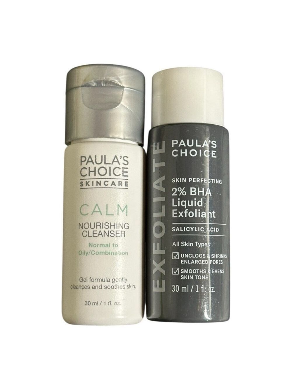 Paula's Choice
Skin Perfecting 2% BHA Exfoliating Toner & CALM Cleanser